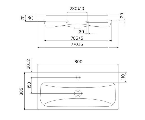 раковина IDDIS OPTIMA HOME 80
